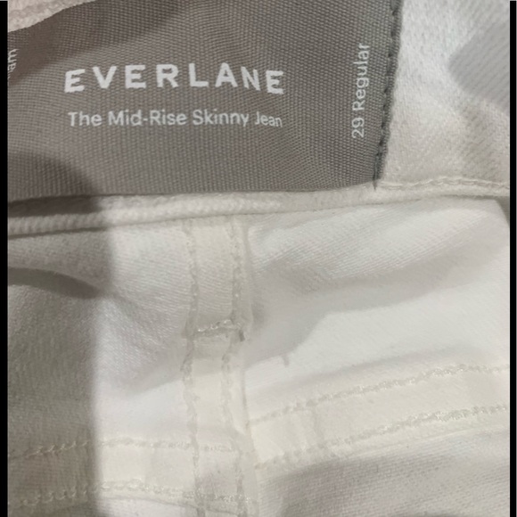 EVERLANE WOMEN'S WHITE MID-RISE SKINNY JEANS SZ 29R - Picture 3 of 7